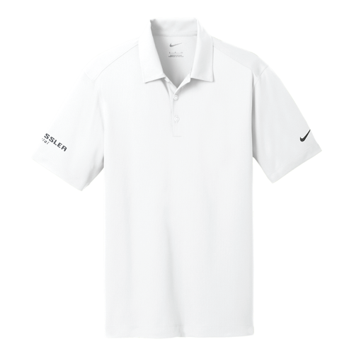 Nike Men's Dri-FIT Vertical Mesh Polo - WHITE image thumbnail