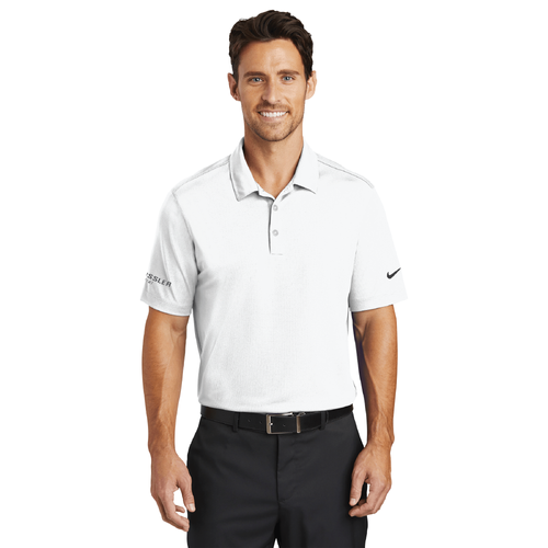 Nike Men's Dri-FIT Vertical Mesh Polo - WHITE image thumbnail