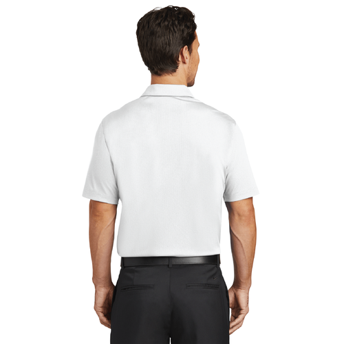 Nike Men's Dri-FIT Vertical Mesh Polo - WHITE image thumbnail