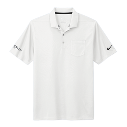 Image of Nike Men's Dri-FIT Micro Pique 2.0 Pocket Polo - WHITE