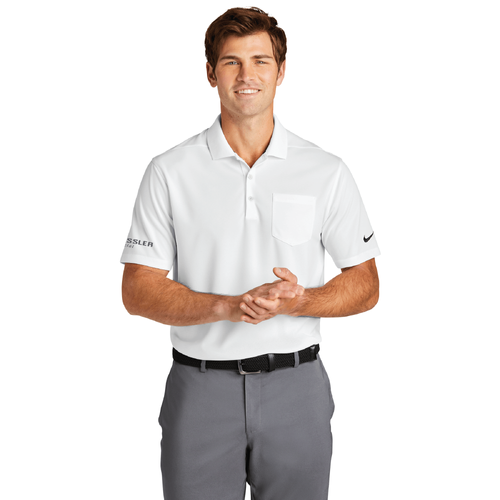 Nike Men's Dri-FIT Micro Pique 2.0 Pocket Polo - WHITE image thumbnail