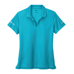 Image of Nike Women's Dri-FIT Micro Pique 2.0 Polo - TIDAL BLUE