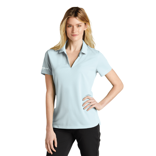 Nike Women's Dri-FIT Micro Pique 2.0 Polo - BLUE TINT image thumbnail