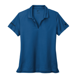 Image of Nike Women's Dri-FIT Micro Pique 2.0 Polo - GYM BLUE