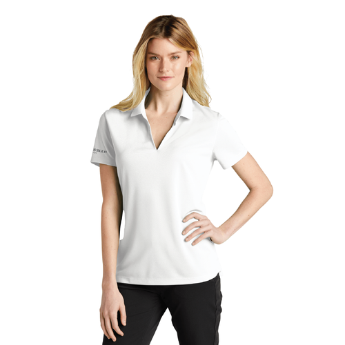 Nike Women's Dri-FIT Micro Pique 2.0 Polo - WHITE image thumbnail