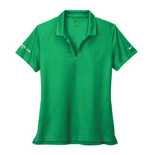 Nike Women's Dri-FIT Micro Pique 2.0 Polo - LUCID GREEN image thumbnail