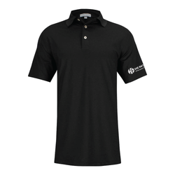 Image of Peter Millar Men's Solid Performance Jersey Polo - BLACK