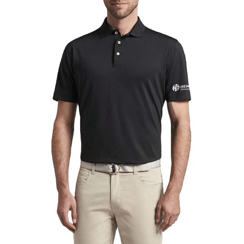 BULK ORDER -Peter Millar Men's Solid Performance Jersey Polo - BLACK image thumbnail