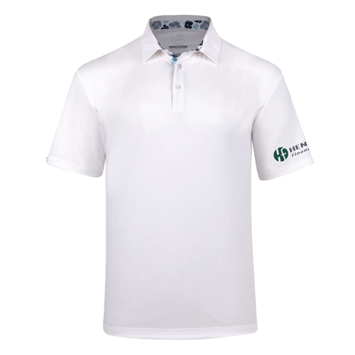 Swannies Men's James Polo - WHITE HEATHER image thumbnail