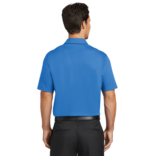 Nike Men's Dri-FIT Vertical Mesh Polo - BRISK BLUE image thumbnail