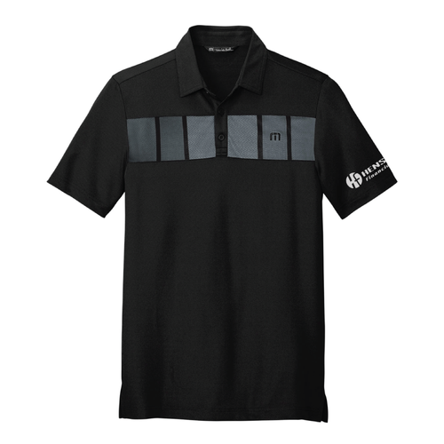 Travis Mathew Men's Cabana Chest Stripe Polo - BLACK image thumbnail