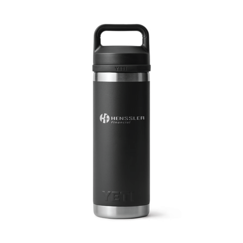 BULK ORDER - Yeti Rambler 18 Ounce Bottle w/ Chug Cap - BLACK image thumbnail