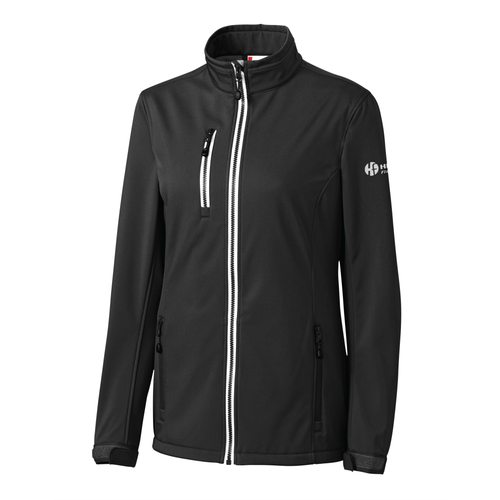 Clique Women's Telemark Eco Stretch Softshell Full Zip Jacket - BLACK image thumbnail