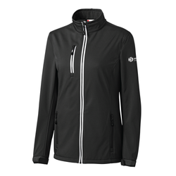 Image of Clique Women's Telemark Eco Stretch Softshell Full Zip Jacket - BLACK