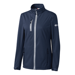 Image of Clique Women's Telemark Eco Stretch Softshell Full Zip Jacket - DARK NAVY