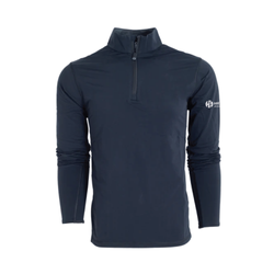 Image of Greyson Men's Tate Mockneck Quarter-Zip - BLACK