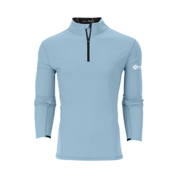 Image of Greyson Men's Tate Mockneck Quarter-Zip - WOLF BLUE