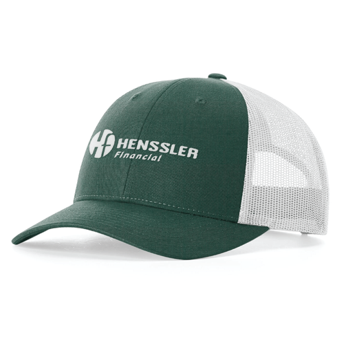 Richardson 115 Low Pro Trucker Hat - HEATHER DARK GREEN/LIGHT GREY image thumbnail