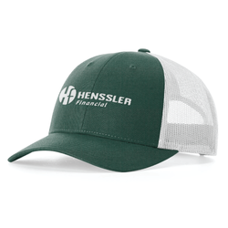 Image of Richardson 115 Low Pro Trucker Hat - HEATHER DARK GREEN/LIGHT GREY