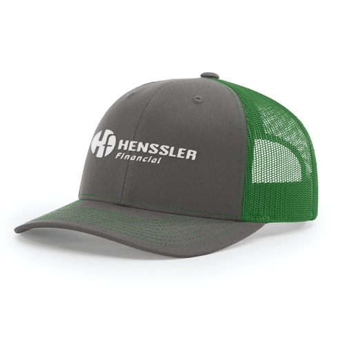 Richardson 112 Trucker Hat - CHARCOAL/KELLY image thumbnail