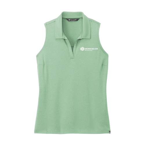 TravisMathew Women's Coto Performance Sleeveless Polo - BERYL GREEN HEATHER image thumbnail