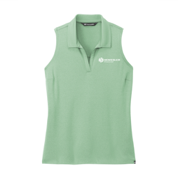 Image of TravisMathew Women's Coto Performance Sleeveless Polo - BERYL GREEN HEATHER