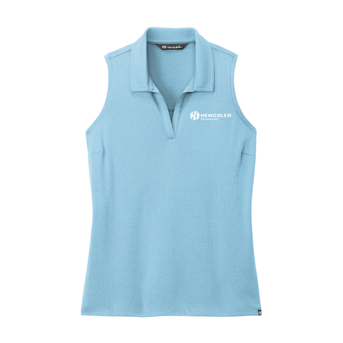 TravisMathew Women's Coto Performance Sleeveless Polo - BRILLIANT BLUE HEATHER image thumbnail