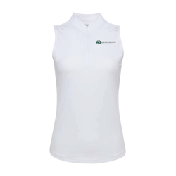 Image of Straight Down Women's Regal Sleeveless Polo - WHITE