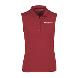 Image of Antigua Women's Sleeveless Tribute Polo - DARK RED