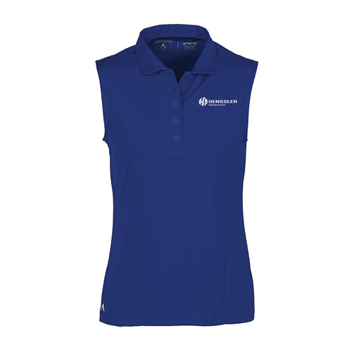 Antigua Women's Sleeveless Tribute Polo - DARK ROYAL image thumbnail