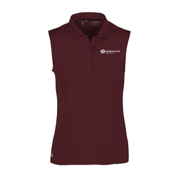 Image of Antigua Women's Sleeveless Tribute Polo - MAROON
