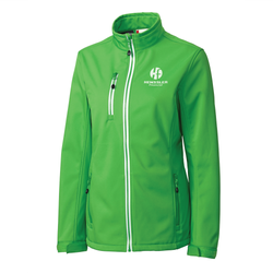 Image of Clique Women's Telemark Eco Stretch Softshell Full Zip Jacket - APPLE GREEN