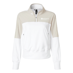 Image of Adidas Women's Fleece Quarter-Zip Pullover - ALUMINA