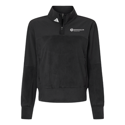 Adidas Women's Fleece Quarter-Zip Pullover - BLACK image thumbnail