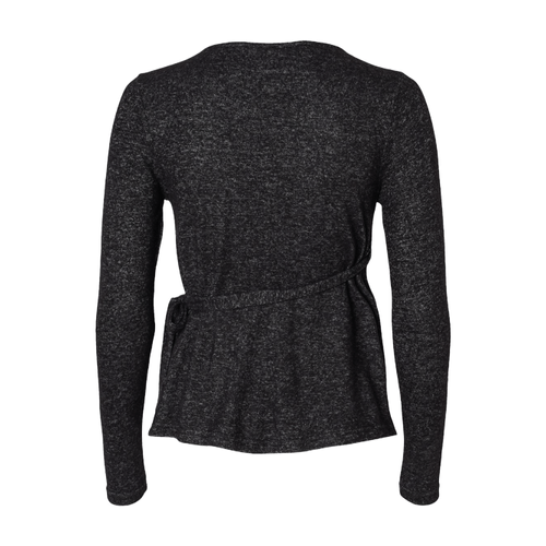 Boxercraft Women's Cuddle Wrap Top - BLACK HEATHER image thumbnail