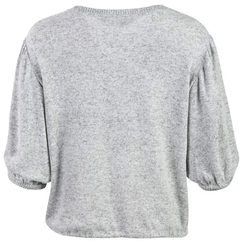 Boxercraft Women's Cuddle Puff Sleeve Top - OXFORD HEATHER image thumbnail