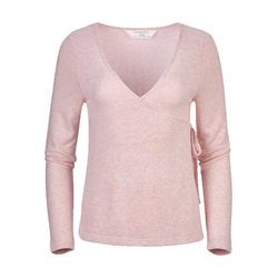 Image of Boxercraft Women's Cuddle Wrap Top - BLUSH HEATHER