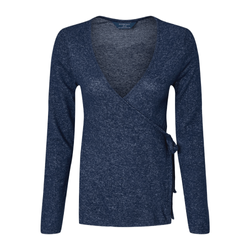 Image of Boxercraft Women's Cuddle Wrap Top - NAVY HEATHER