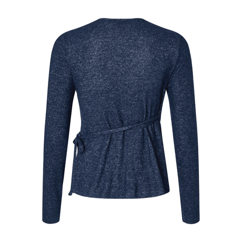 Boxercraft Women's Cuddle Wrap Top - NAVY HEATHER image thumbnail