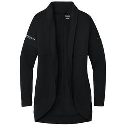 Image of Ogio Women's Luuma Cocoon Fleece Cardigan Wrap - BLACK