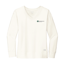 Image of OGIO Women's Luuma Flex Long Sleeve V-Neck - IVORY SNOW