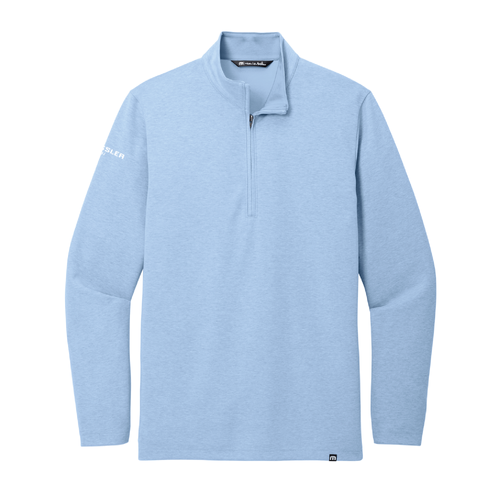 Travis Mathew Men's Coveside 1/4-Zip - LIGHT BLUE HEATHER image thumbnail