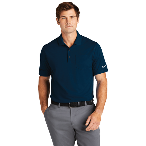 Nike Men's Dri-FIT Micro Pique 2.0 Pocket Polo - NAVY image thumbnail
