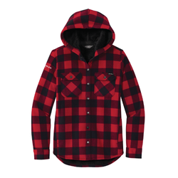 Image of Eddie Bauer Women's Woodland Shirt Jac - RADISH/BLACK