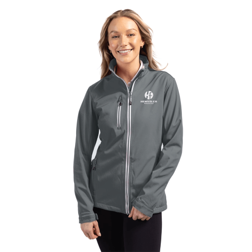 Clique Women's Telemark Eco Stretch Softshell Full Zip Jacket - GREY image thumbnail