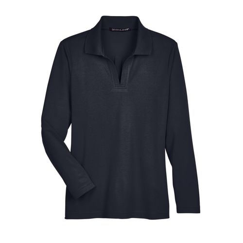 Women's Plaited Long Sleeve Polo image thumbnail