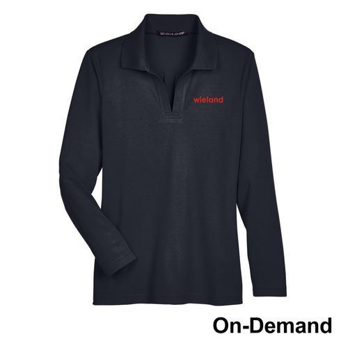 Women's Plaited Long Sleeve Polo image thumbnail