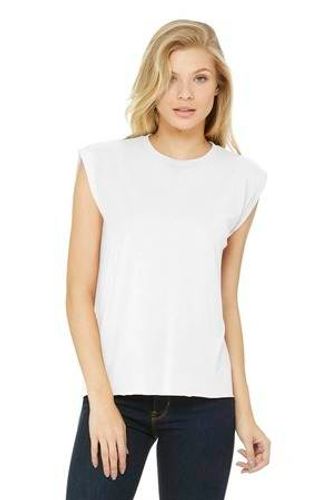 BELLA+CANVAS Women's Flowy Muscle Tee With Rolled Cuffs. BC8804 image thumbnail