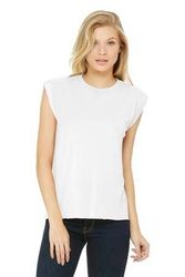 Image of BELLA+CANVAS Women's Flowy Muscle Tee With Rolled Cuffs. BC8804