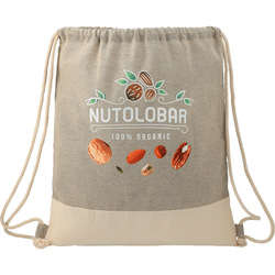 Image of Split Recycled Cotton Drawstring Bag